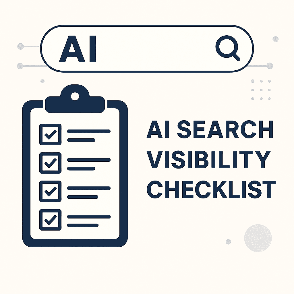 AI Search Visibility Checklist – Minimalist Featured Image